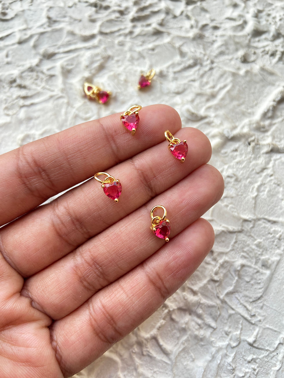 Thumbnail: Tiny gold plated colourful heart pendant