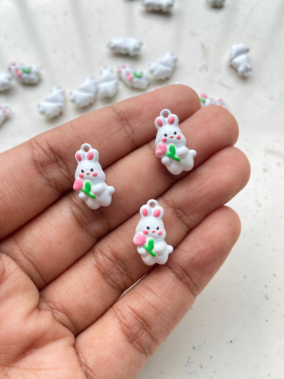 Thumbnail: Alloy 3d enamel rabbit  charm