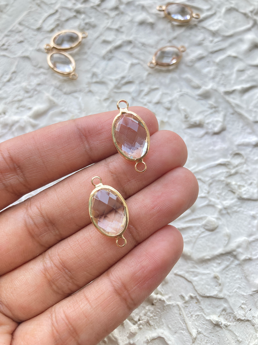 Thumbnail: Faceted glass oval connector