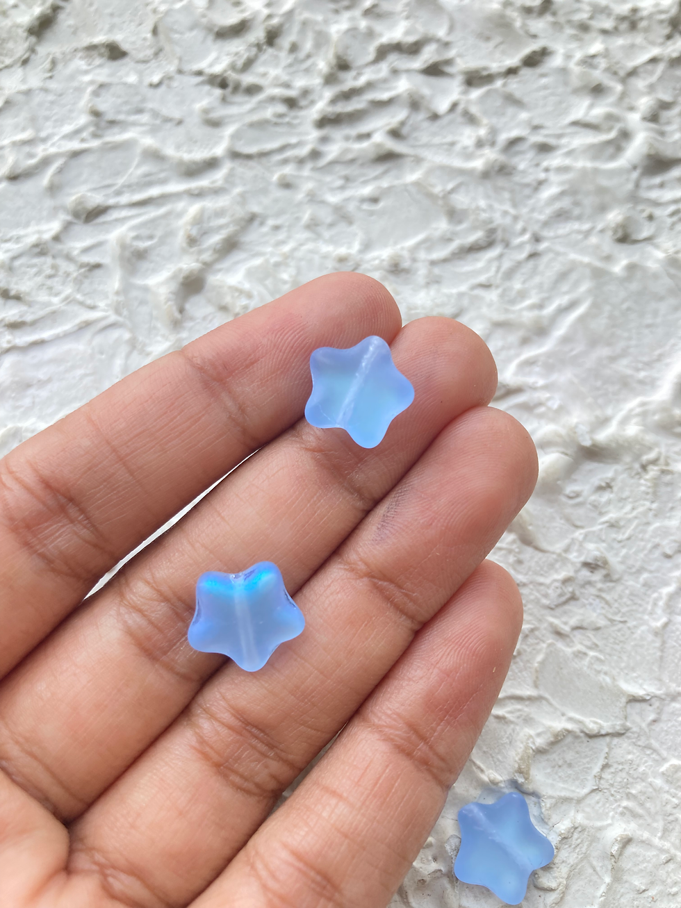 Thumbnail: Star shape czech glass bead