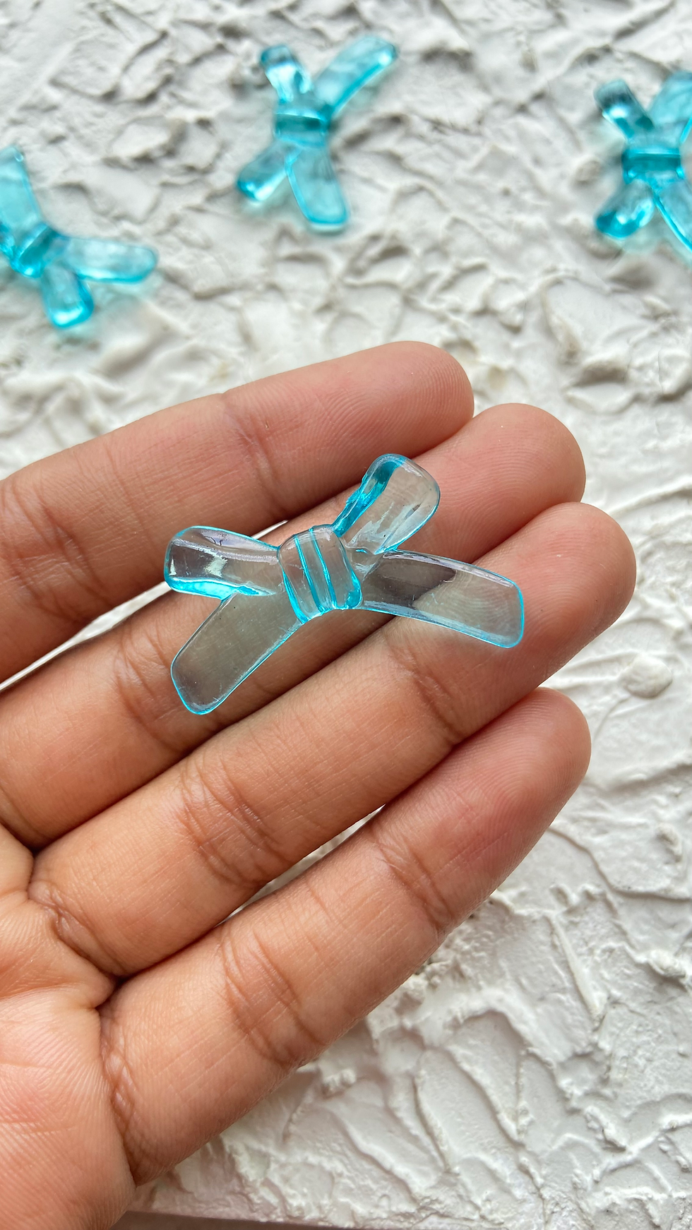 Thumbnail: Thin strip bow knot pink bead