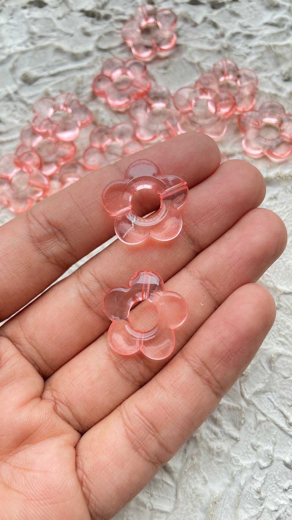 Thumbnail: Colourful acrylic flower frame bead
