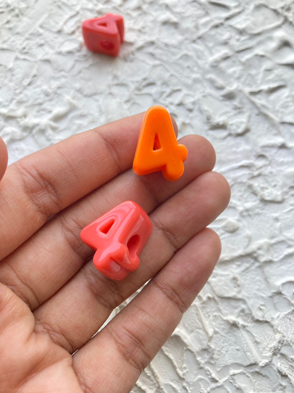 Thumbnail: Big acrylic number bead, horizontally drilled