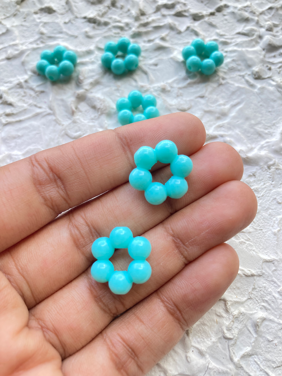 Thumbnail: Colourful acrylic bead frame flower shape bead