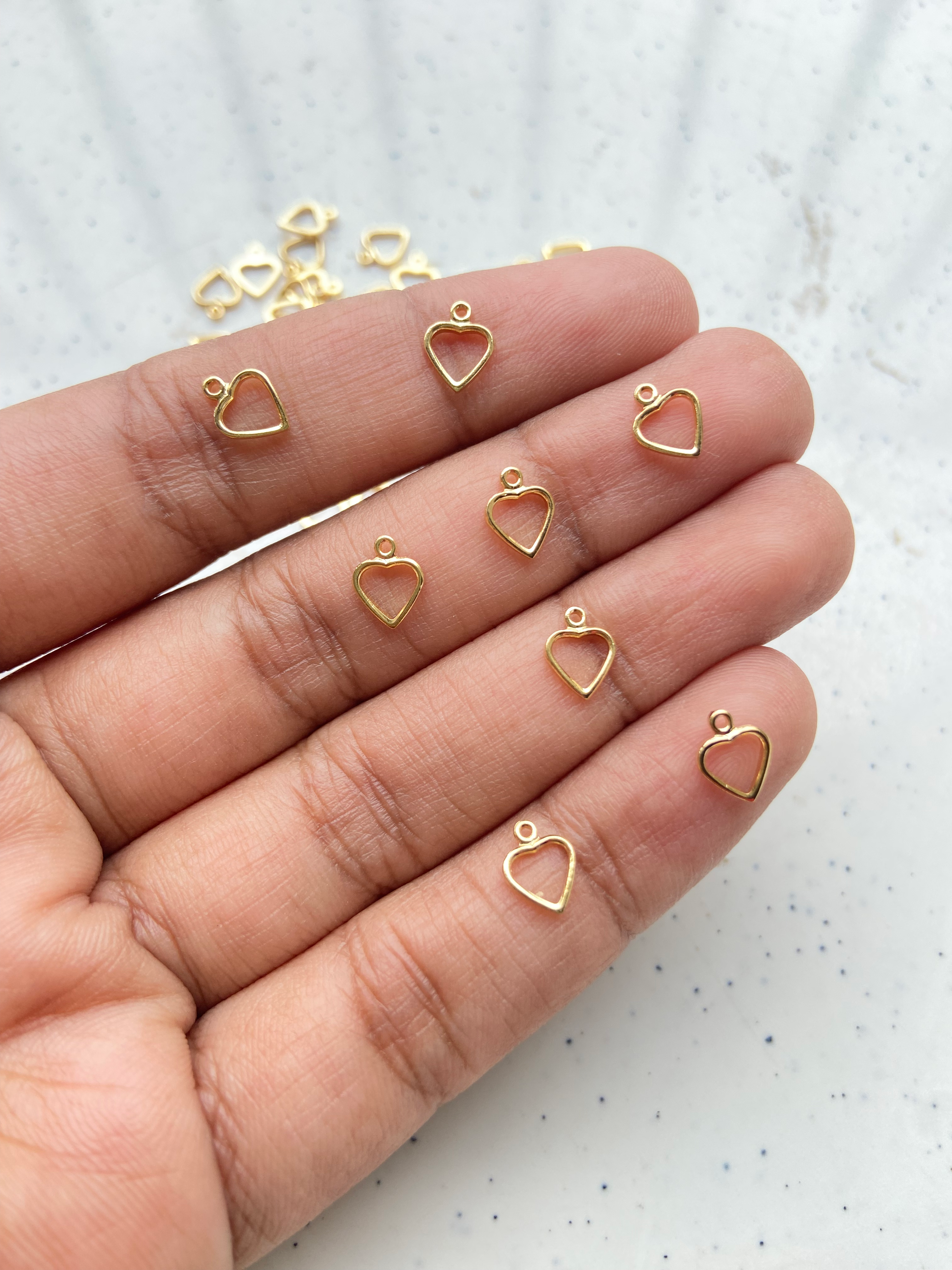 Mini heart frame charm