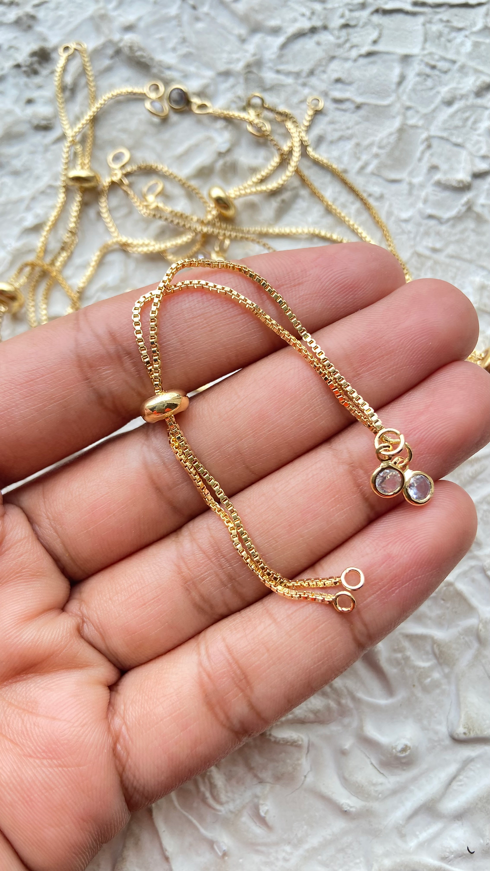 Thumbnail: 11 cm, Gold plated/white gold plated bracelet