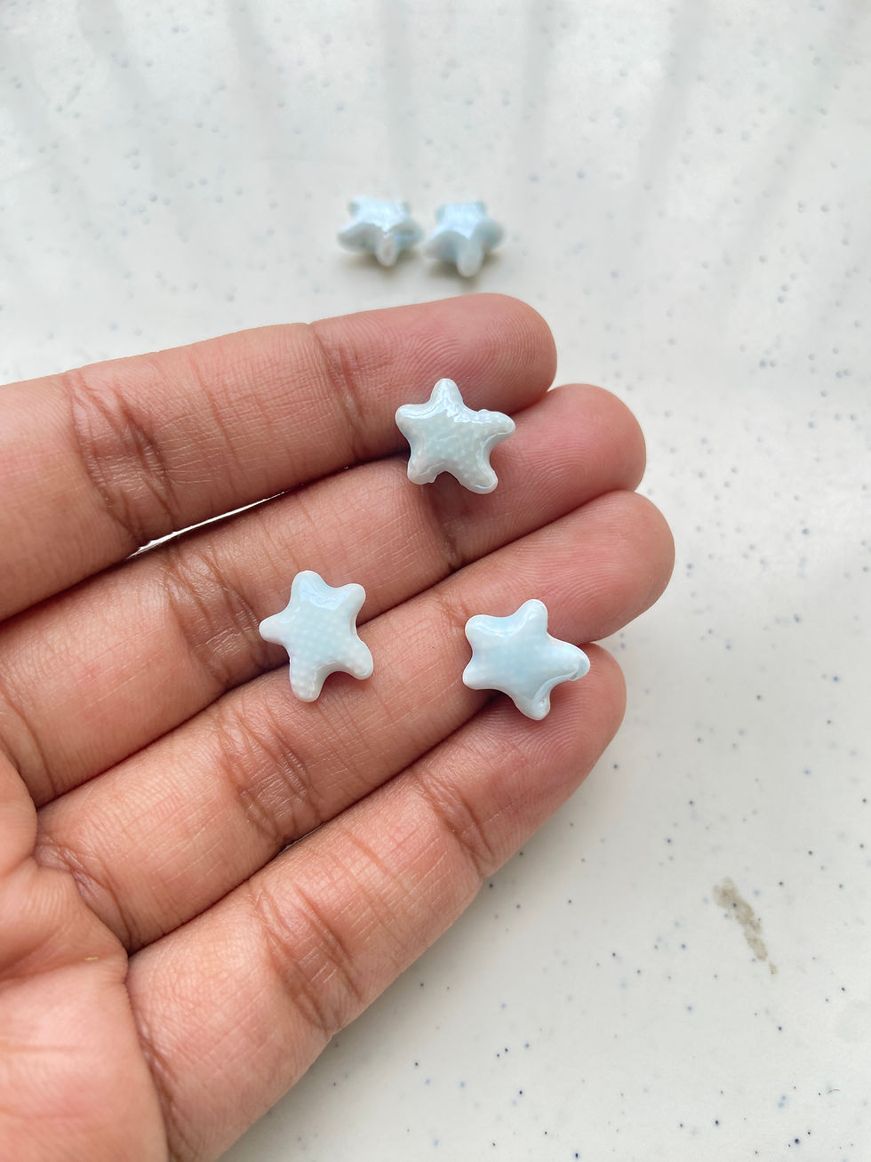 Thumbnail: Porcelain starfish bead (1pc)