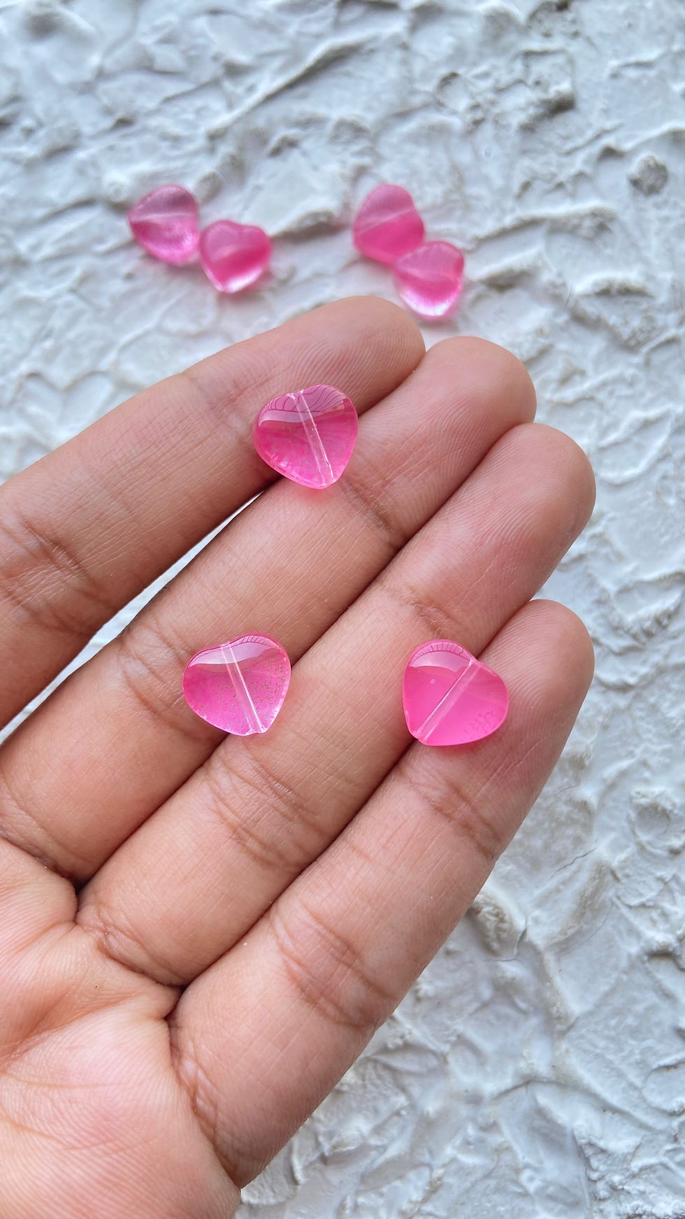 Thumbnail: Colourful glass heart bead