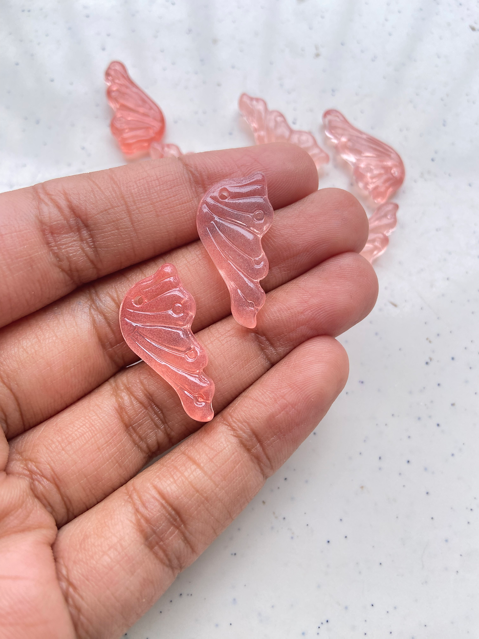 Thumbnail: Iridescent acrylic wing charm