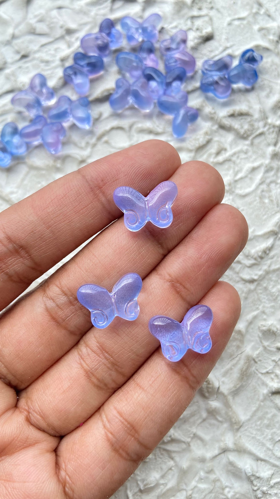 Thumbnail: Colourful glass butterfly bead