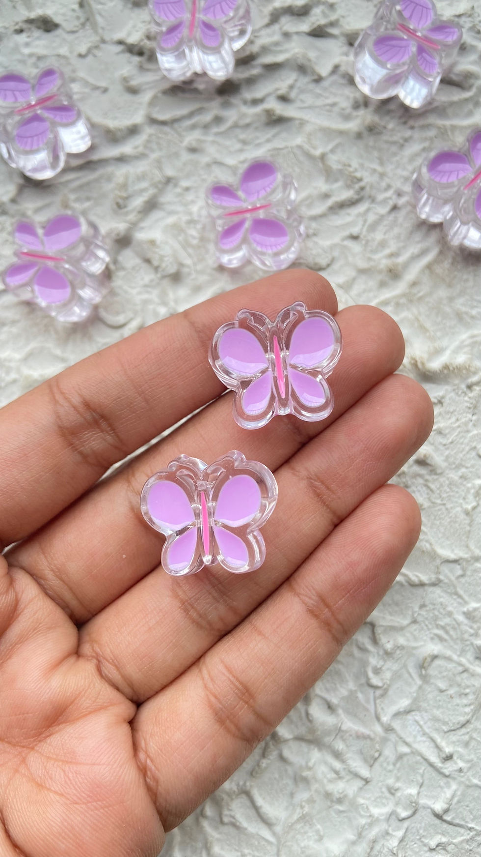 Thumbnail: Chunky butterfly acrylic beads