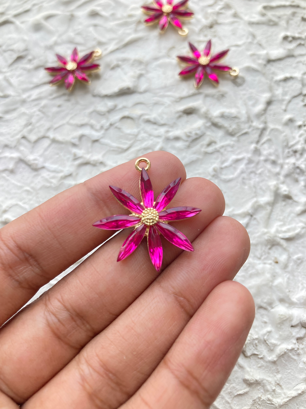 Thumbnail: Rhinestone flower alloy charm