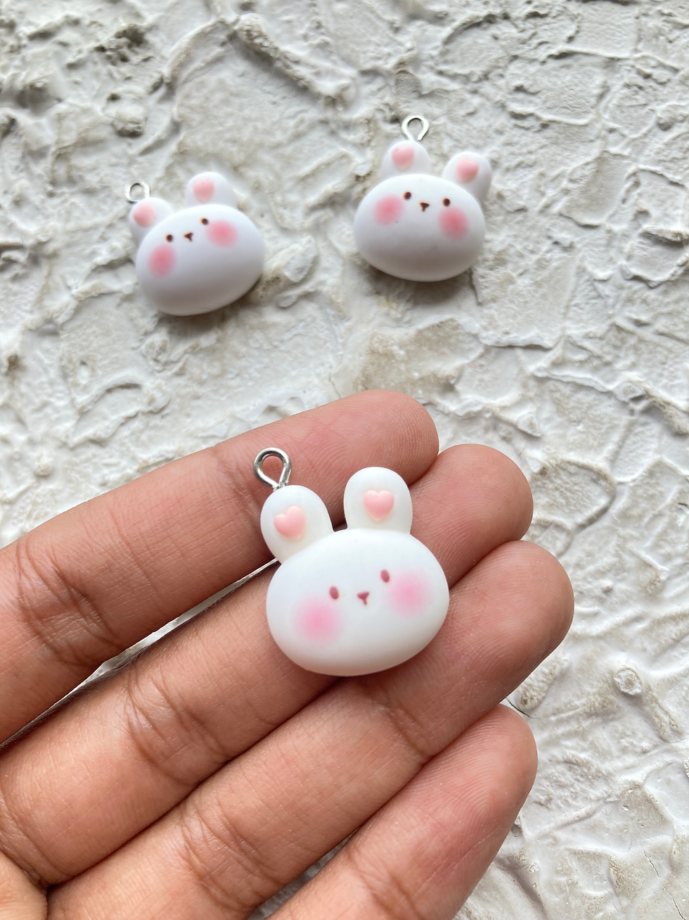 Thumbnail: Resin rabbit mix shape charm