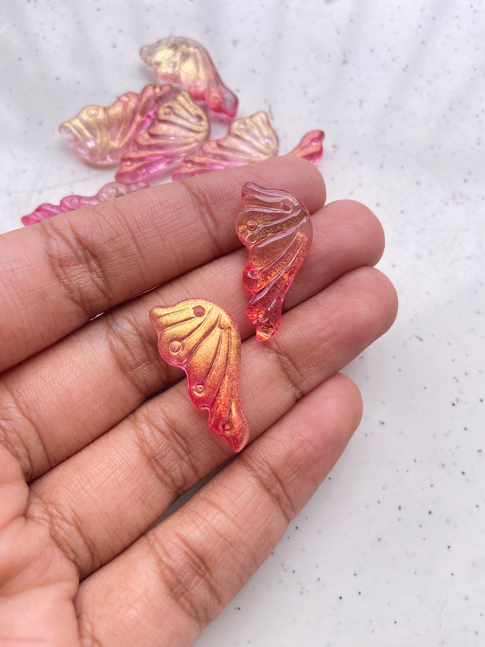 Thumbnail: Iridescent acrylic wing charm