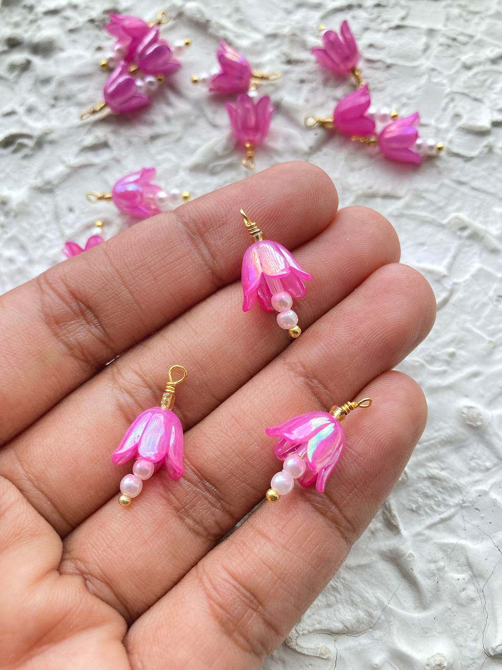 Thumbnail: Acrylic colourful lily of the valley charm