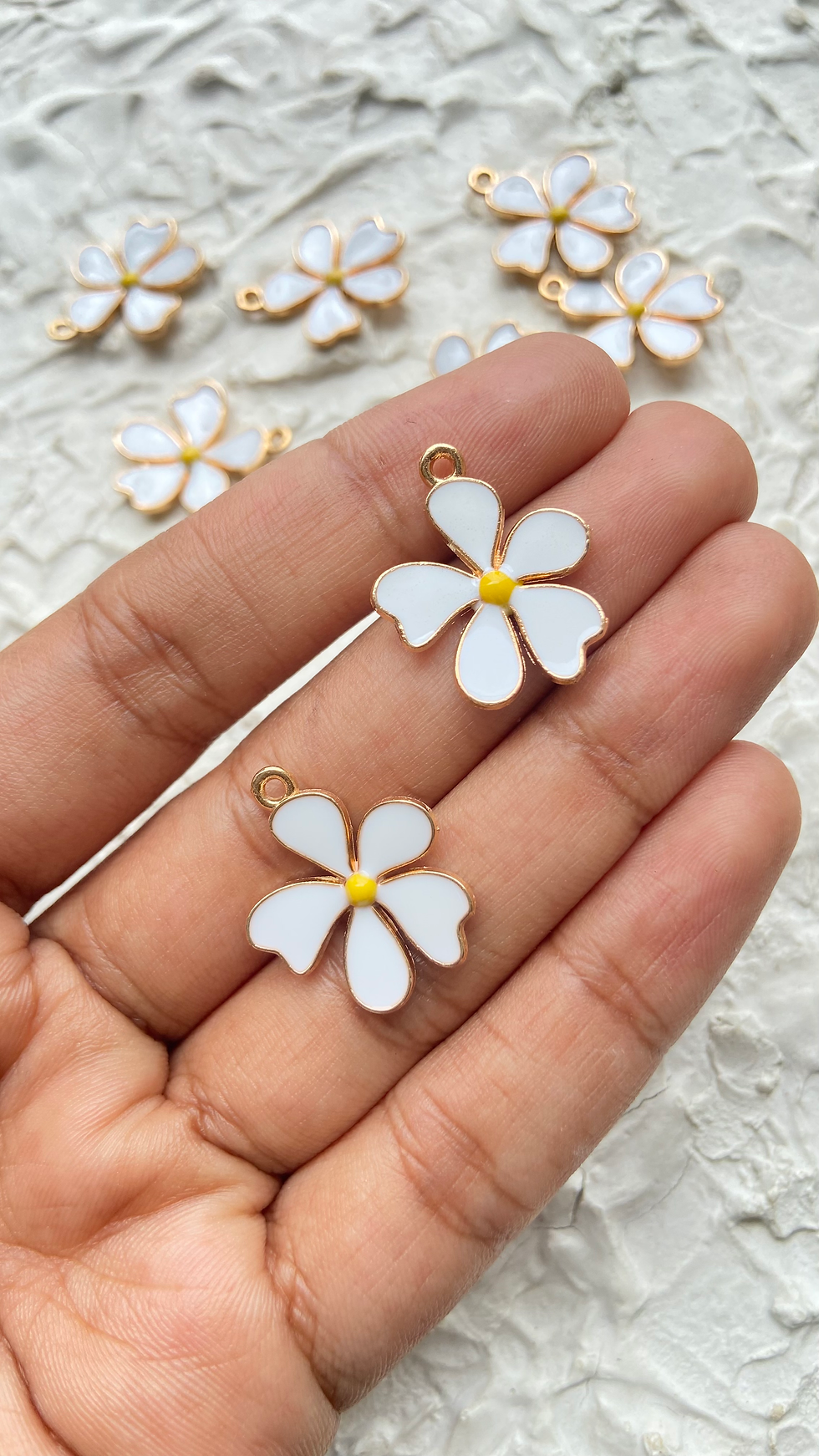 Thumbnail: Colourful flower enamel alloy charm