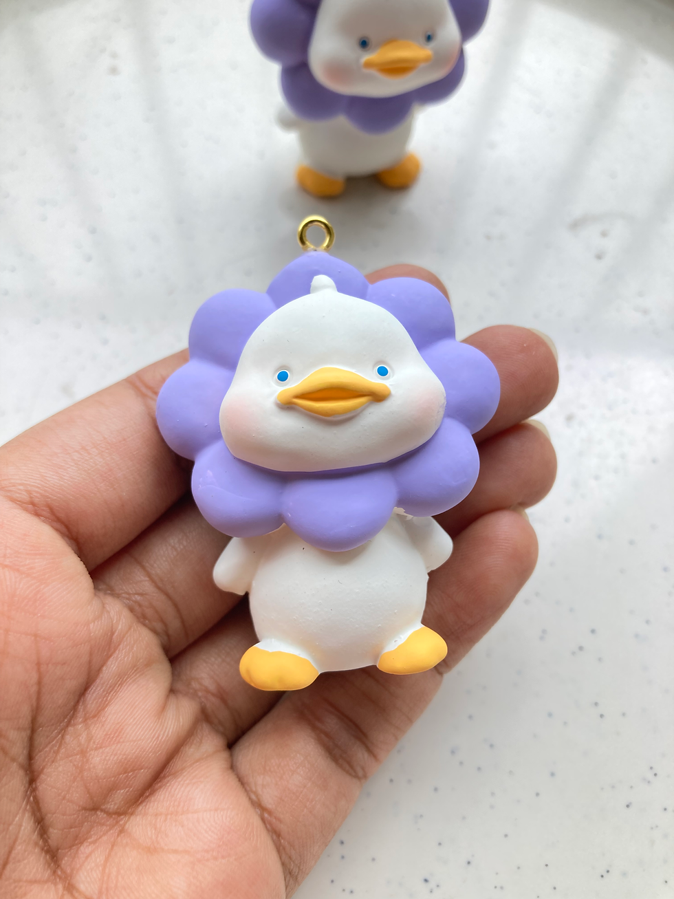 Thumbnail: Duck with flower big charm