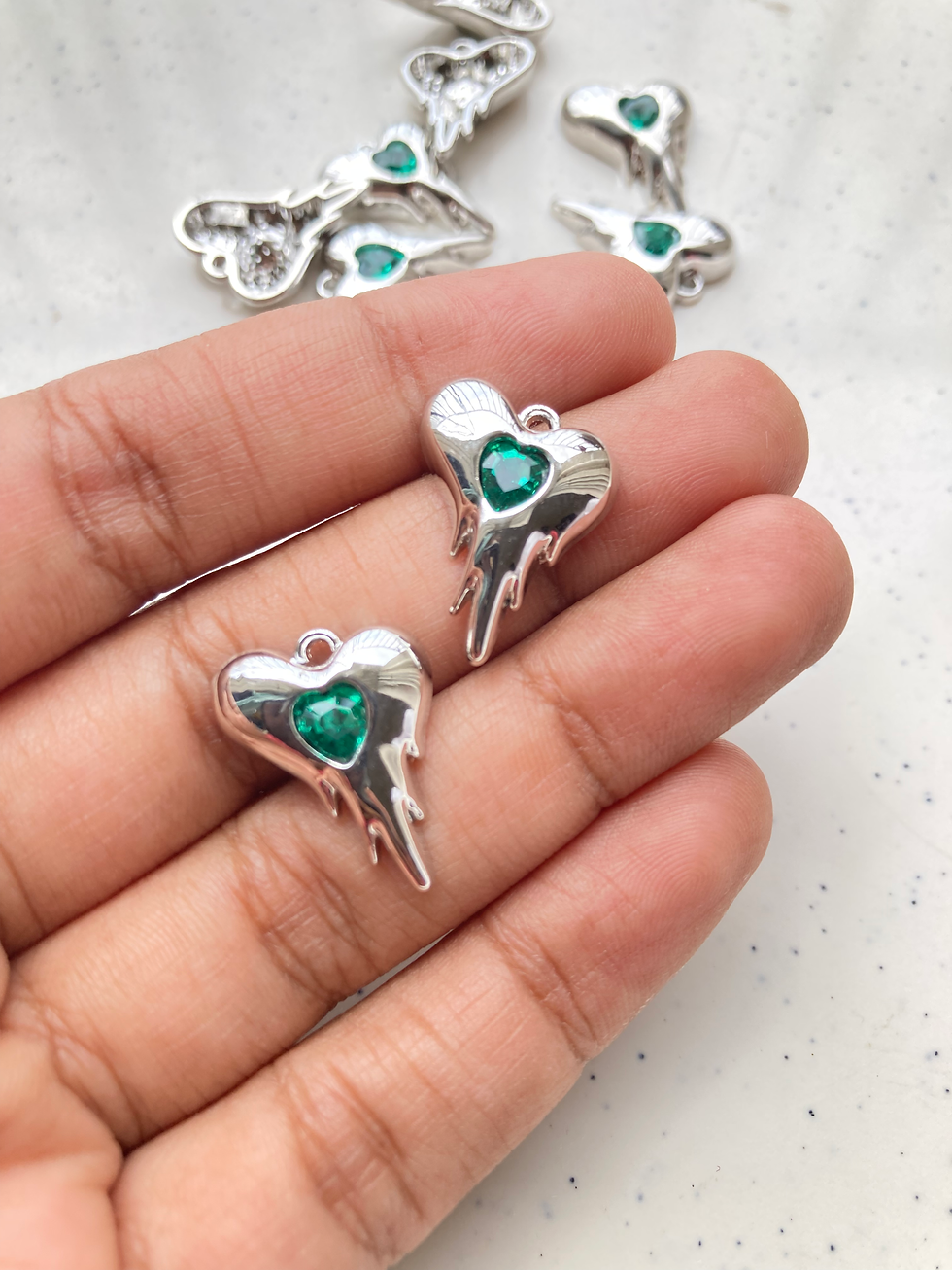 Thumbnail: Melting heart with zircon alloy charm
