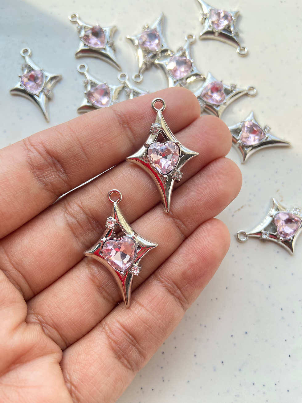 Thumbnail: Alloy big twinkle with heart charm