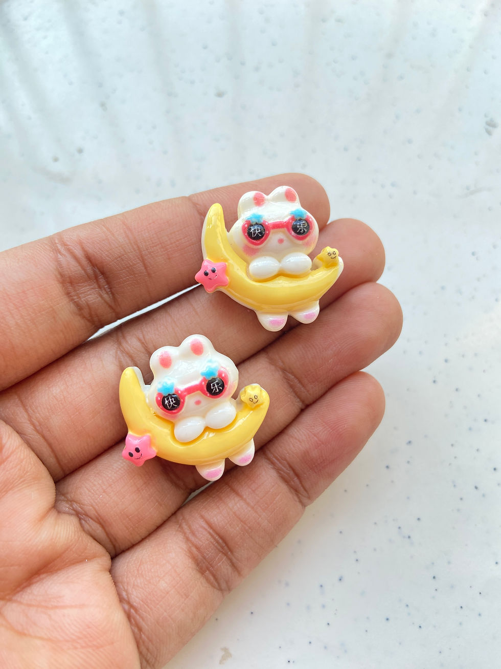 Thumbnail: Strawberry theme mix-bunny resin cabachon charm (no hook, no drill)