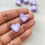 Thumbnail: Double colour acrylic heart bead, vertically drilled