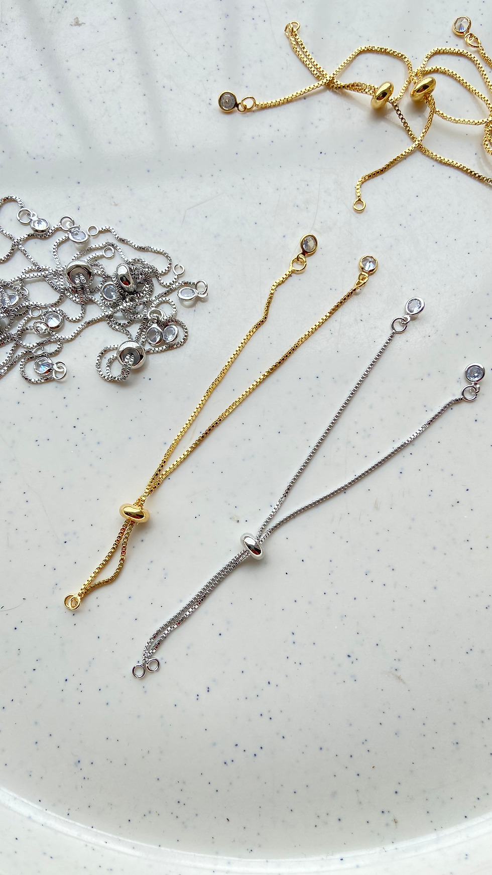 Thumbnail: 11 cm, Gold plated/white gold plated bracelet