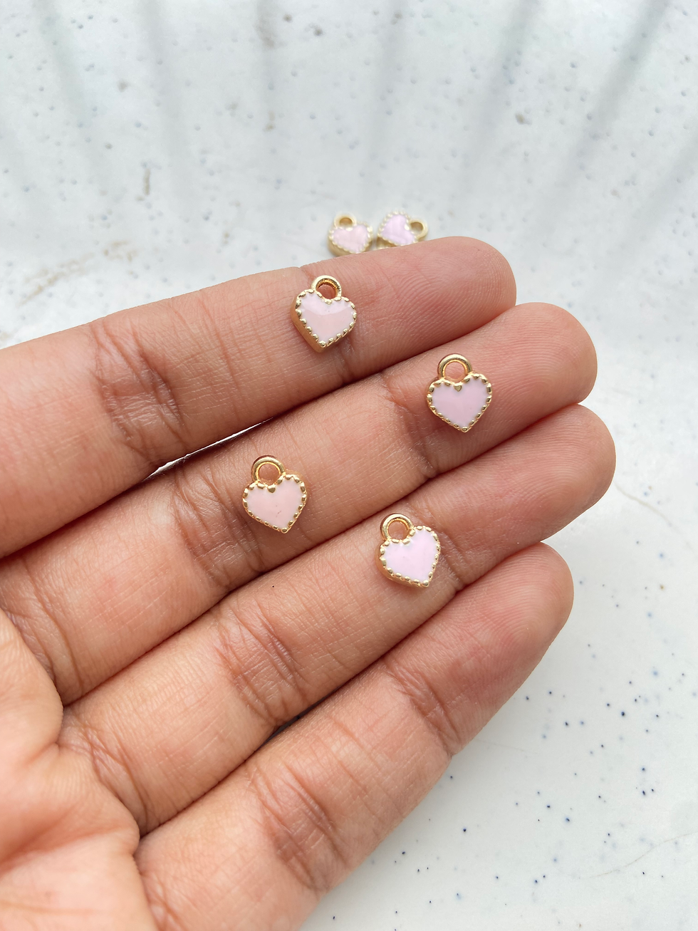 Thumbnail: Alloy enamel tiny heart charm