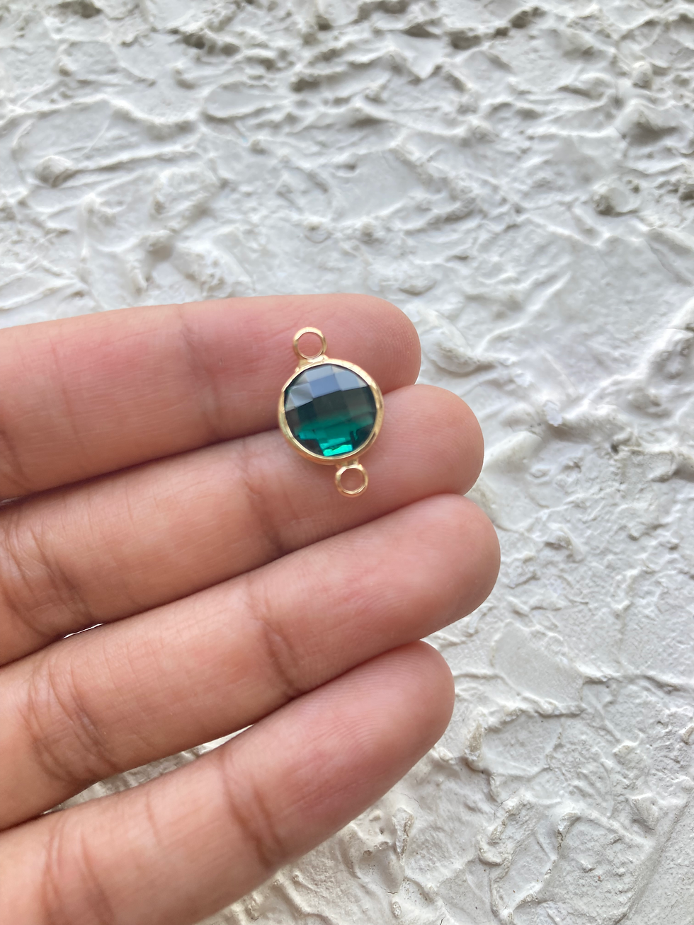 Thumbnail: 17.5*10.5*4.5mm, faceted glass small round charm