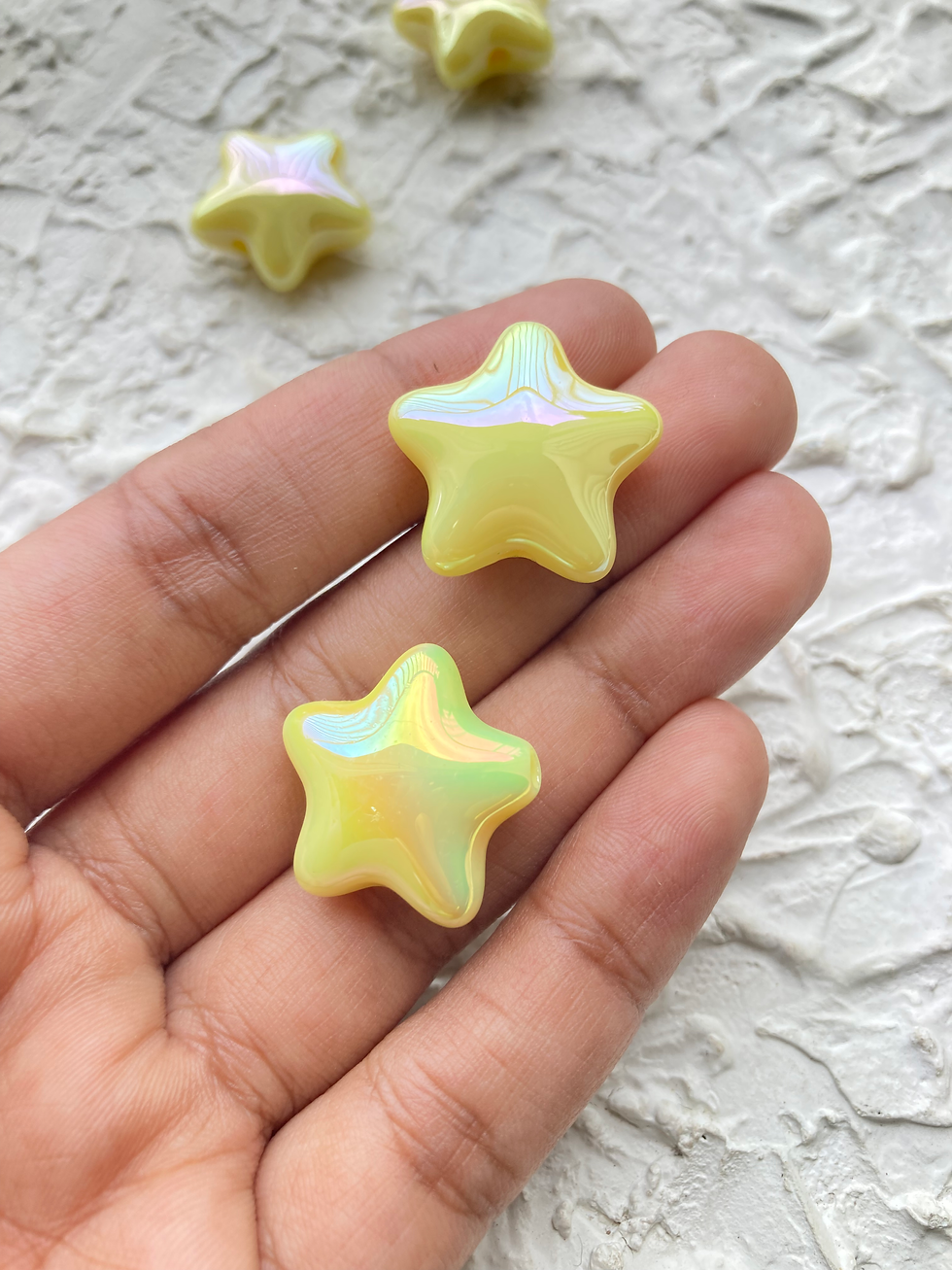 Thumbnail: Iridescent colourful acrylic star bead