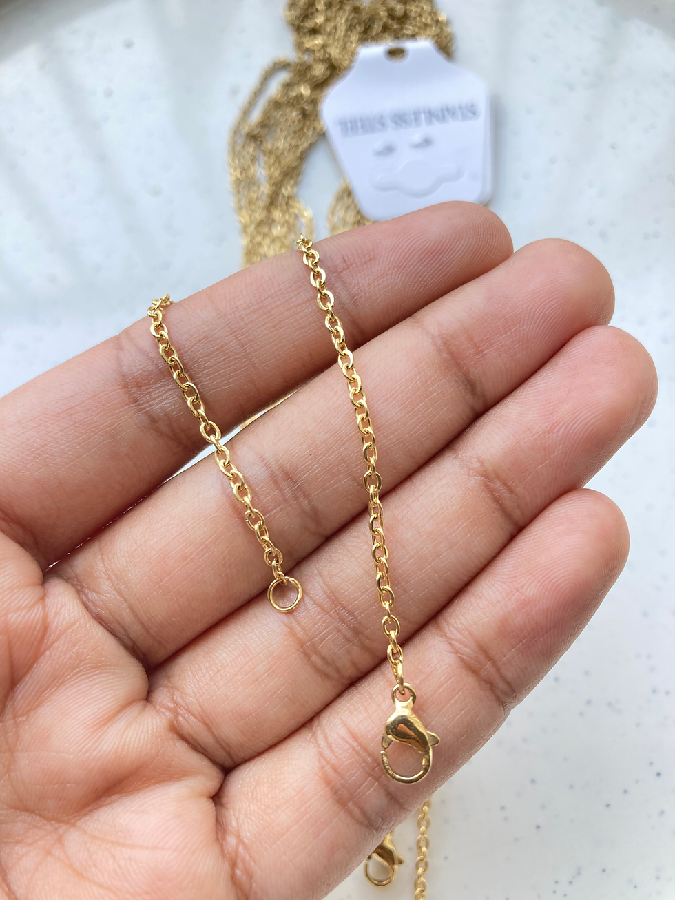Thumbnail: 2mm chain stainless steel with lobster clasp, Waterprooof