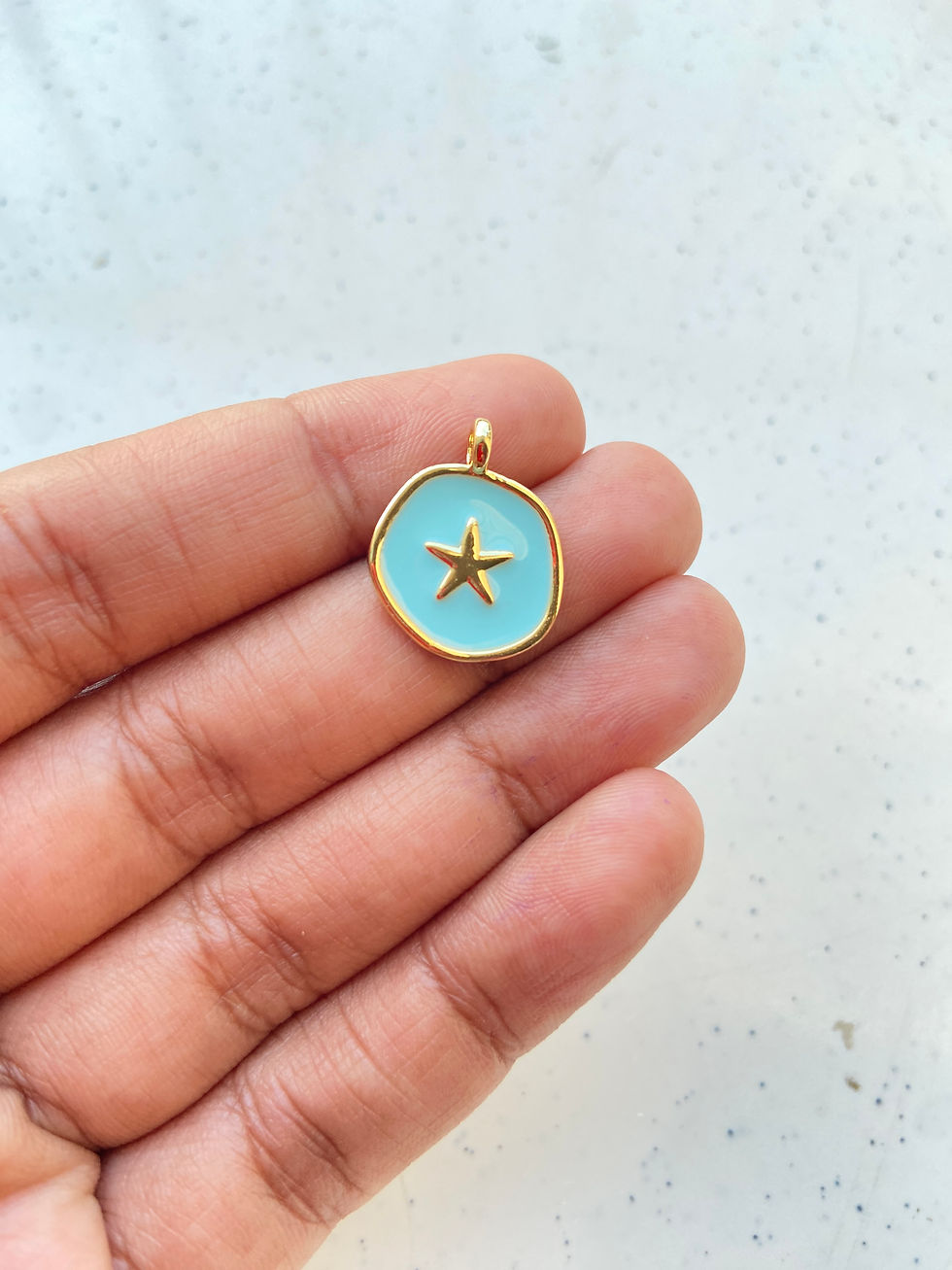 Thumbnail: Irregular circle with star/moon/clover/butterfly design, anti-tarnish