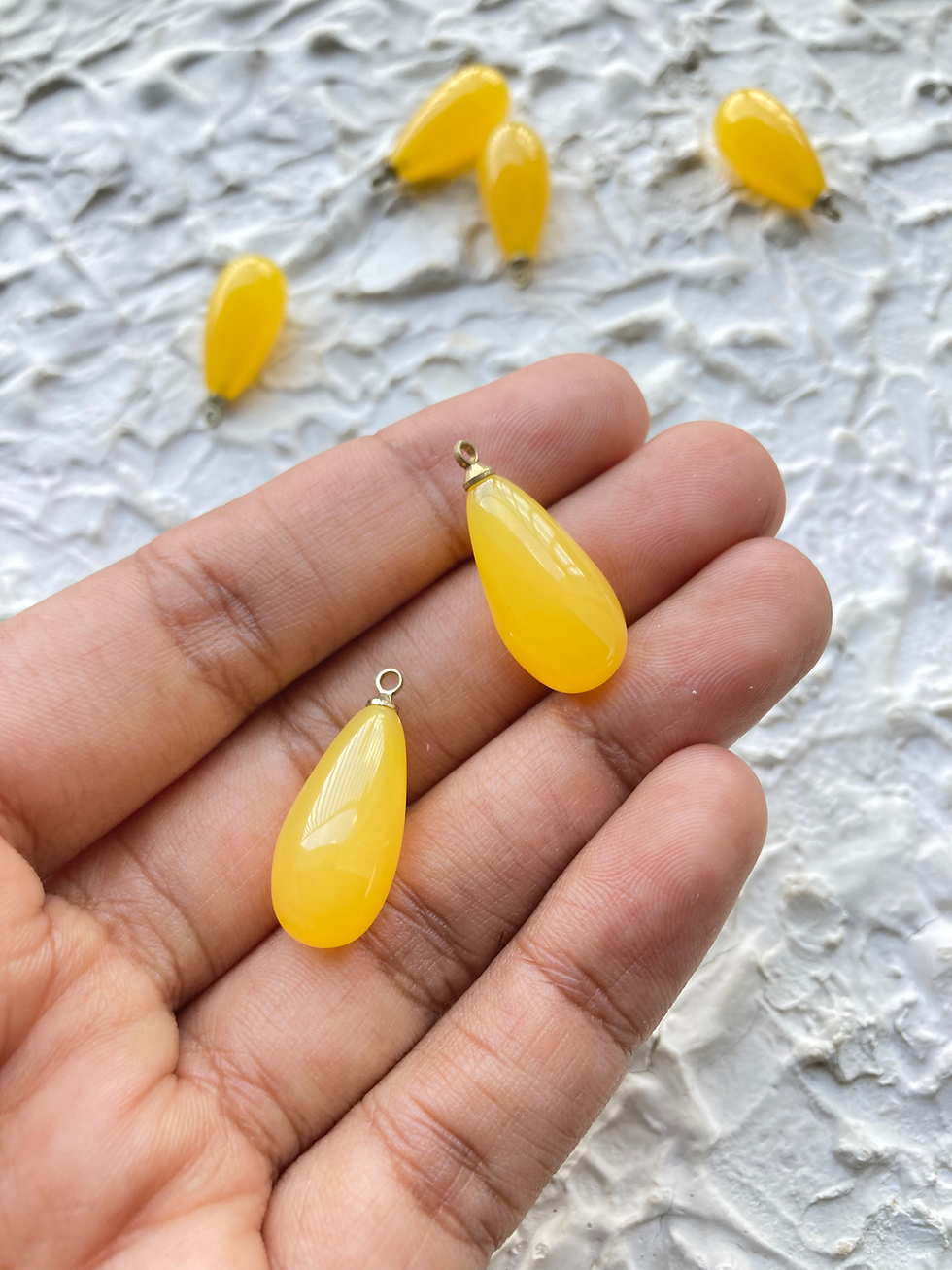 Thumbnail: Colourful resin teardrop charm
