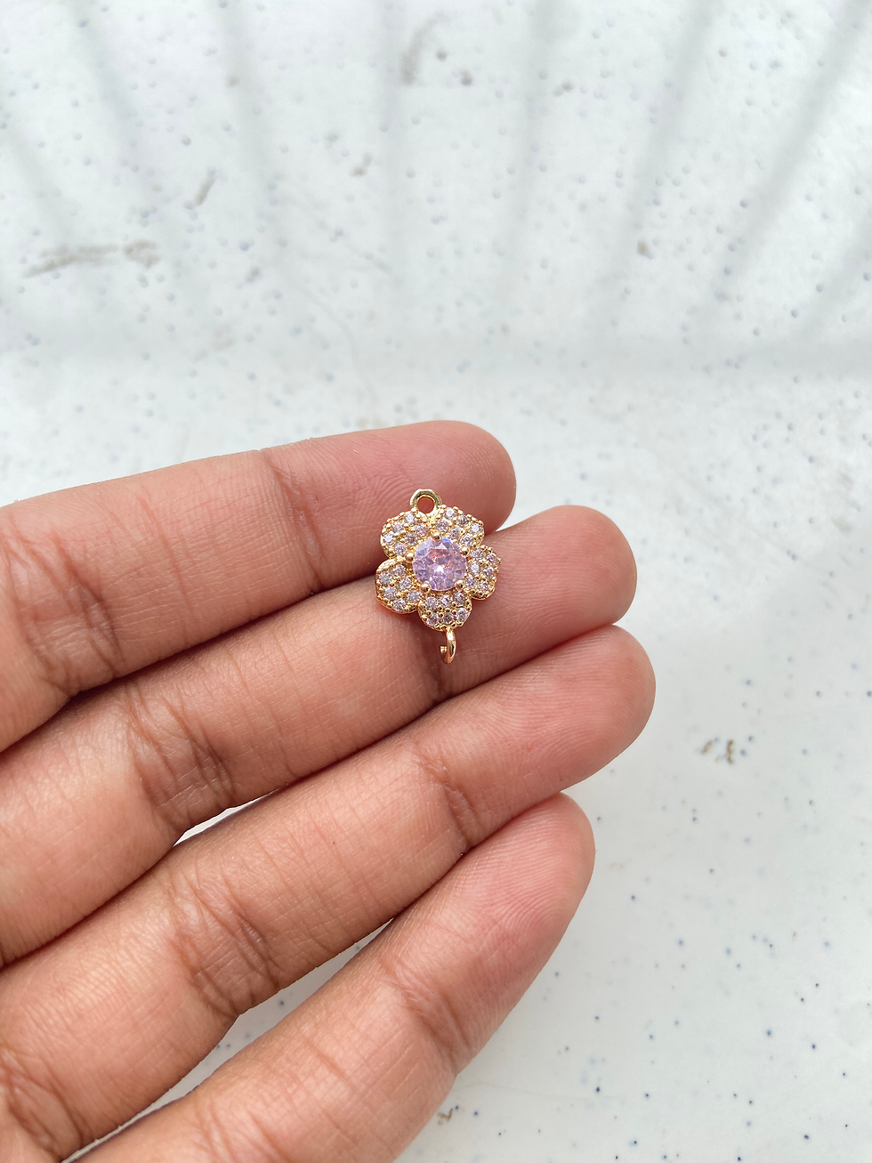 Thumbnail: Rose zircon flower connector
