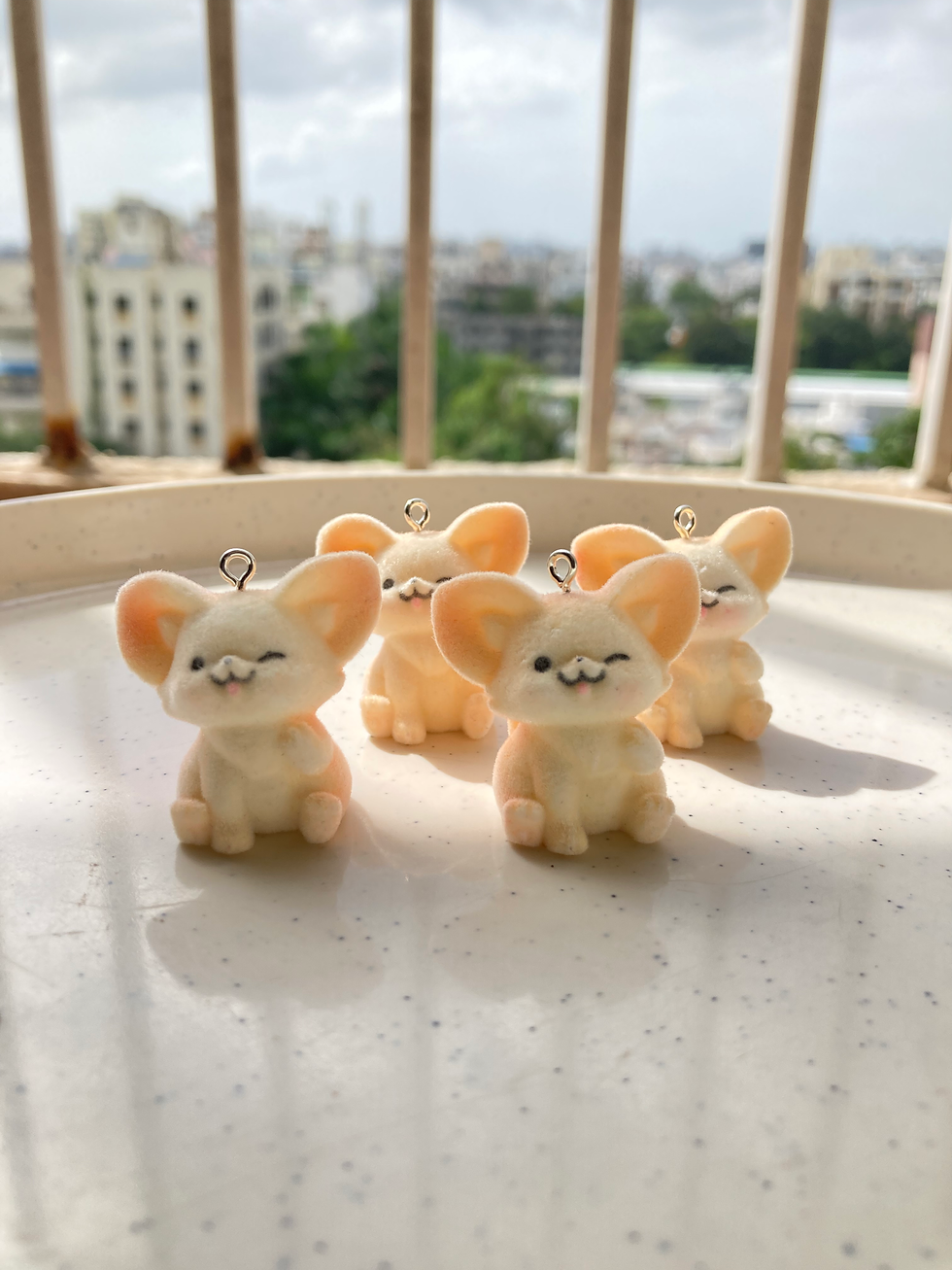 Thumbnail: Velvet 3D texture dog charm