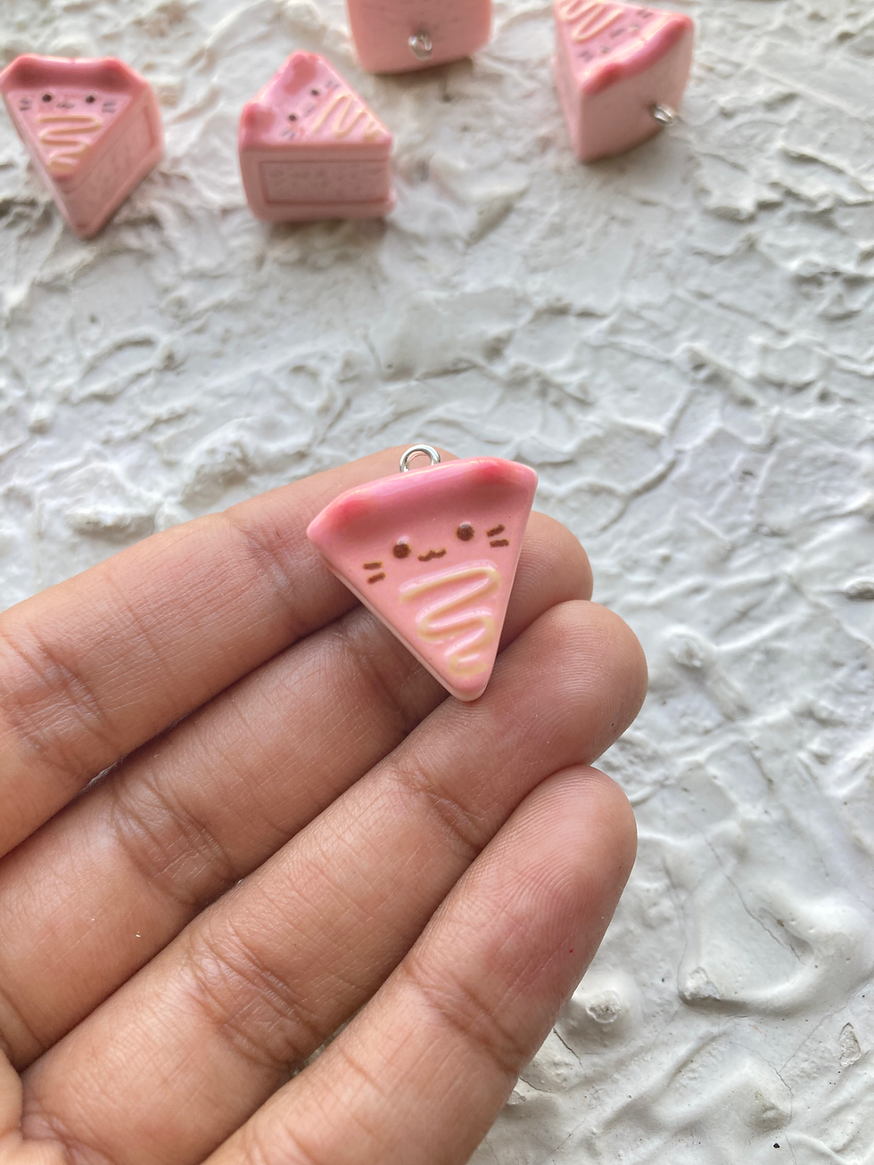 Thumbnail: Cute resin cheese cake charm