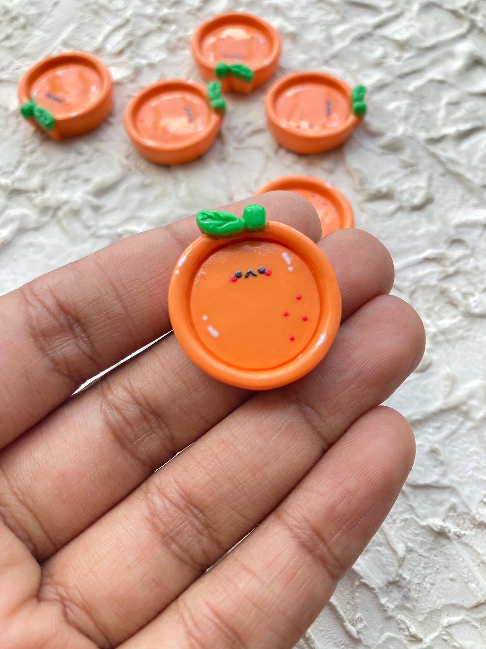 Thumbnail: Fruit shape plated resin cabachon charm (no hook)