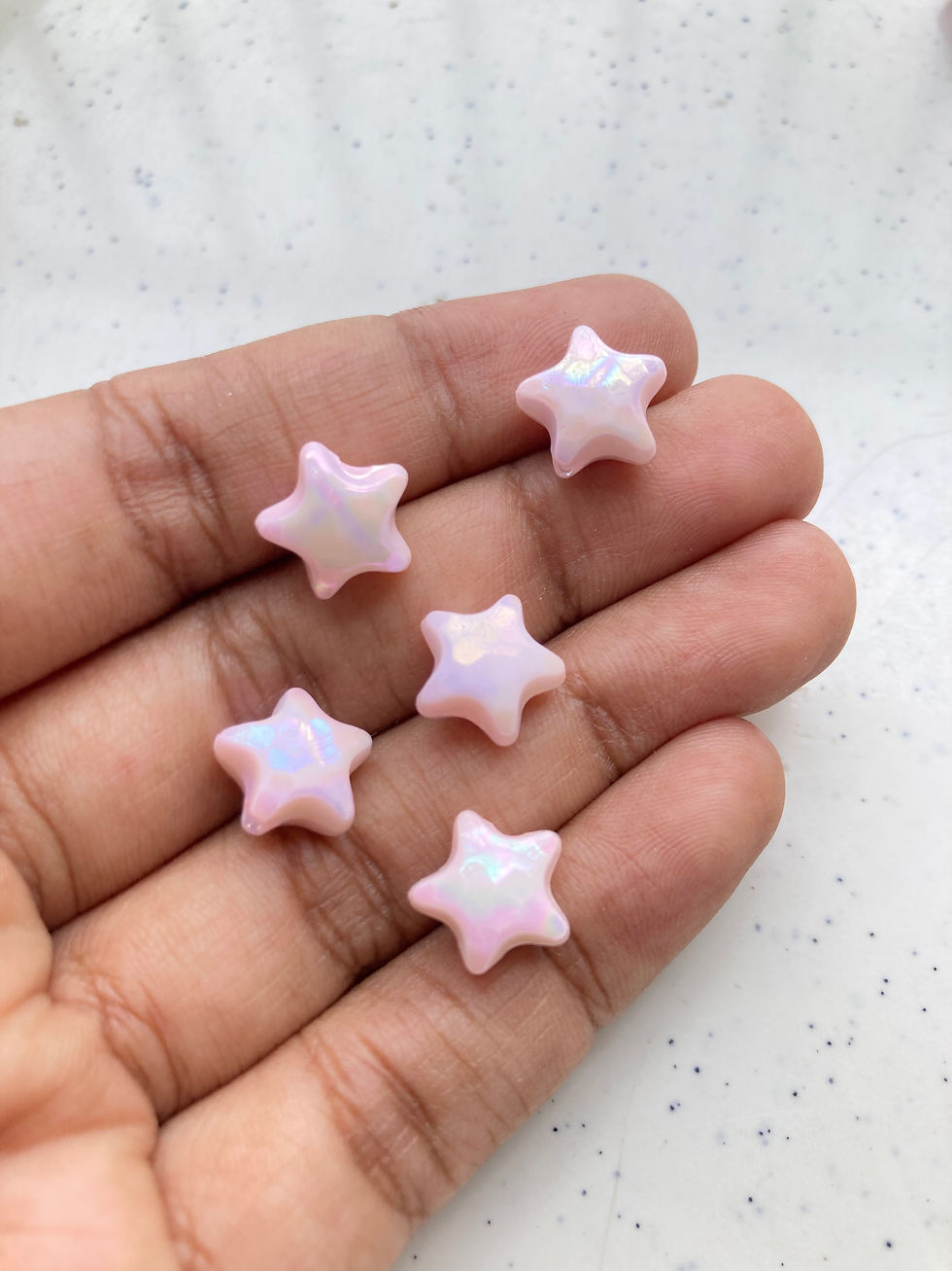 Thumbnail: Opaque acrylic mixed colour faceted star bead