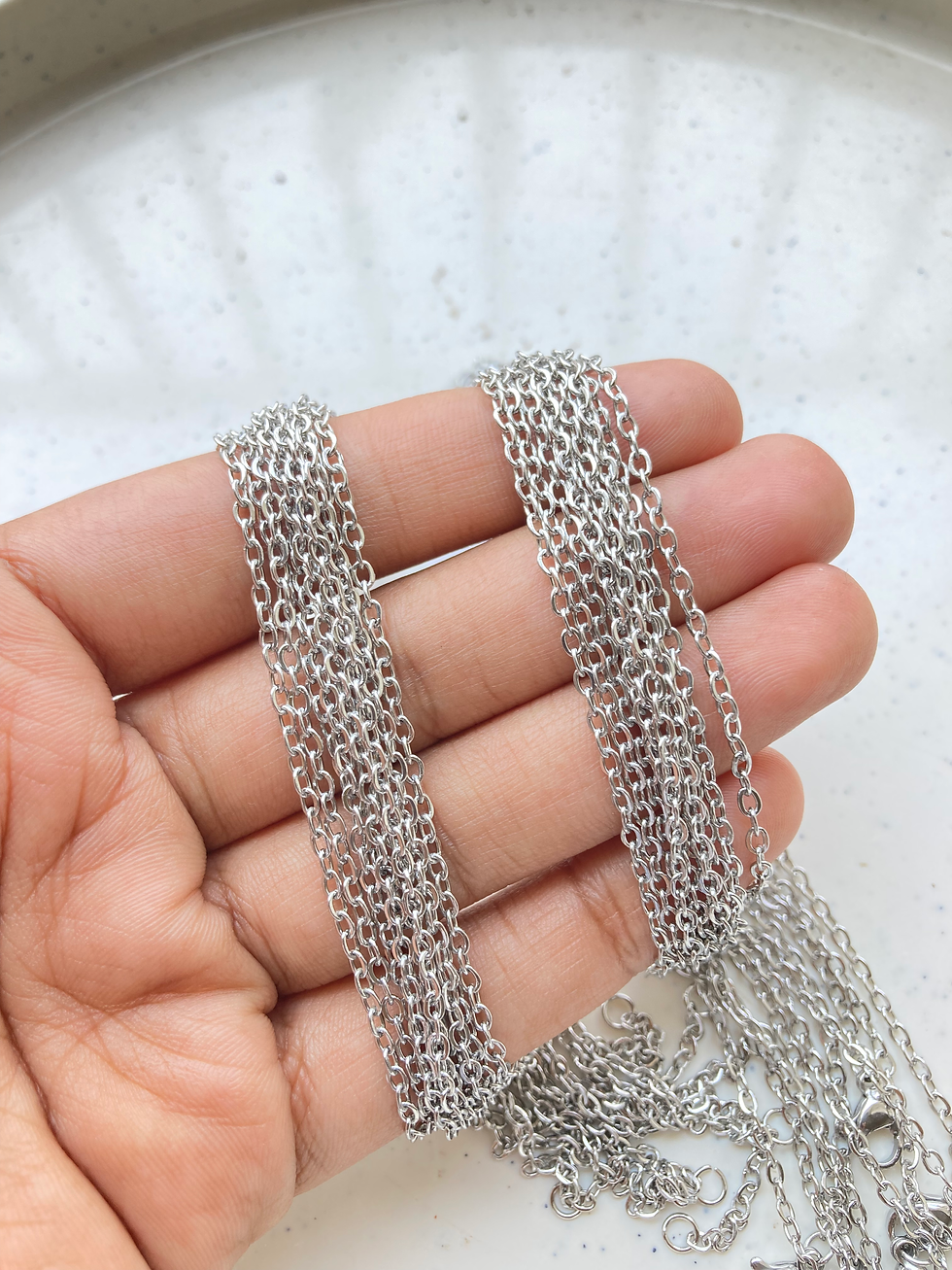 Thumbnail: 2mm chain stainless steel with lobster clasp, Waterprooof