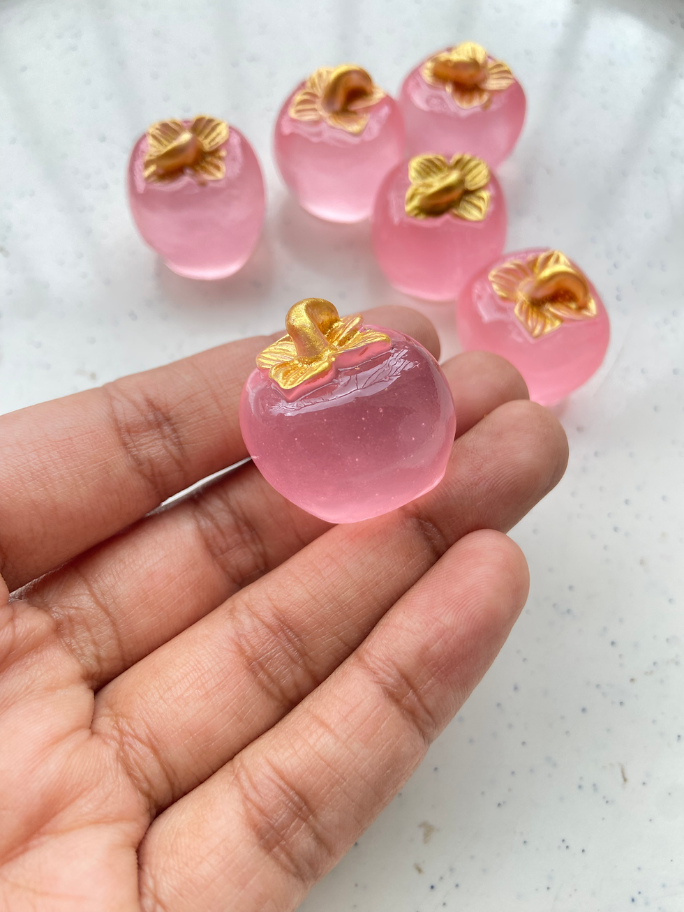 Thumbnail: Big resin mix-fruit cabachon charm (no hook, no drill)