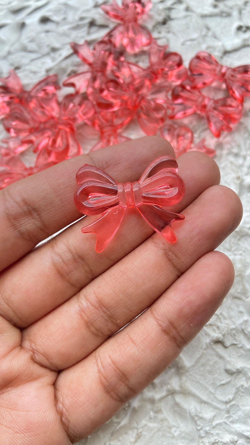 Thumbnail: Colourful acrylic bow bead (Pattern-2)