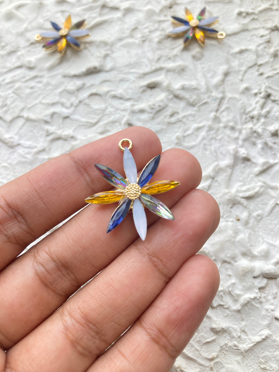 Thumbnail: Rhinestone flower alloy charm