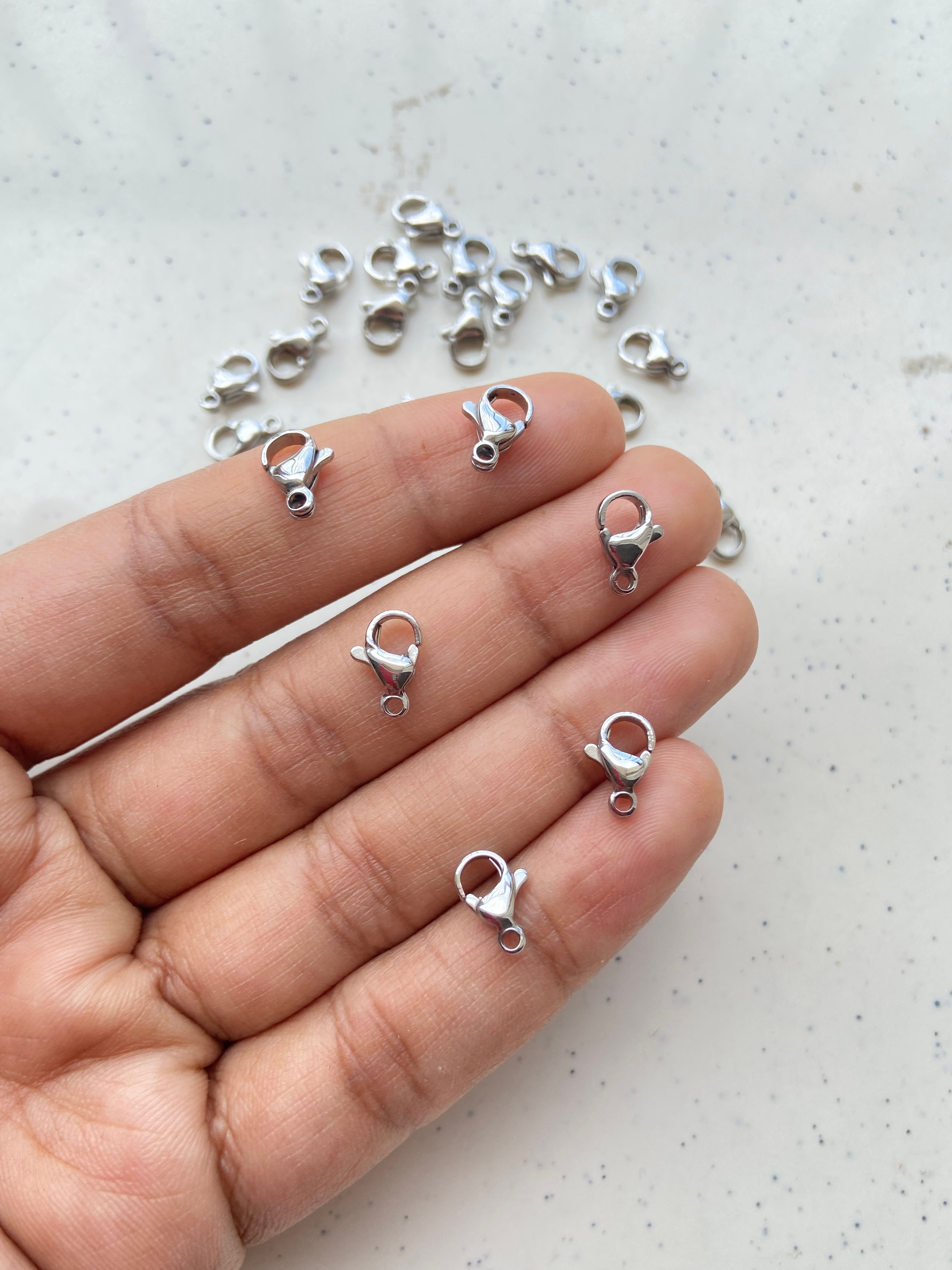 9mm, 10*6.3mm, 304 Stainless steel  lobster clasp (1pc)