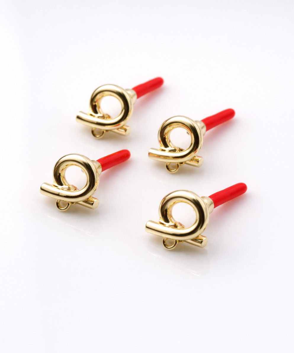 Knot shape alloy stud (1pair)