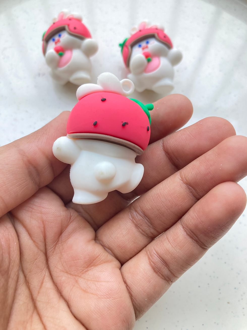 Thumbnail: Bunny with helmet silicon 3D charm