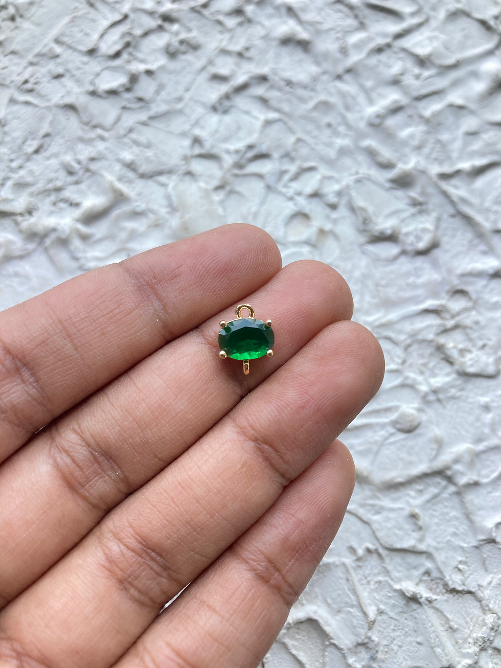 Thumbnail: Glass small oval zircon connector