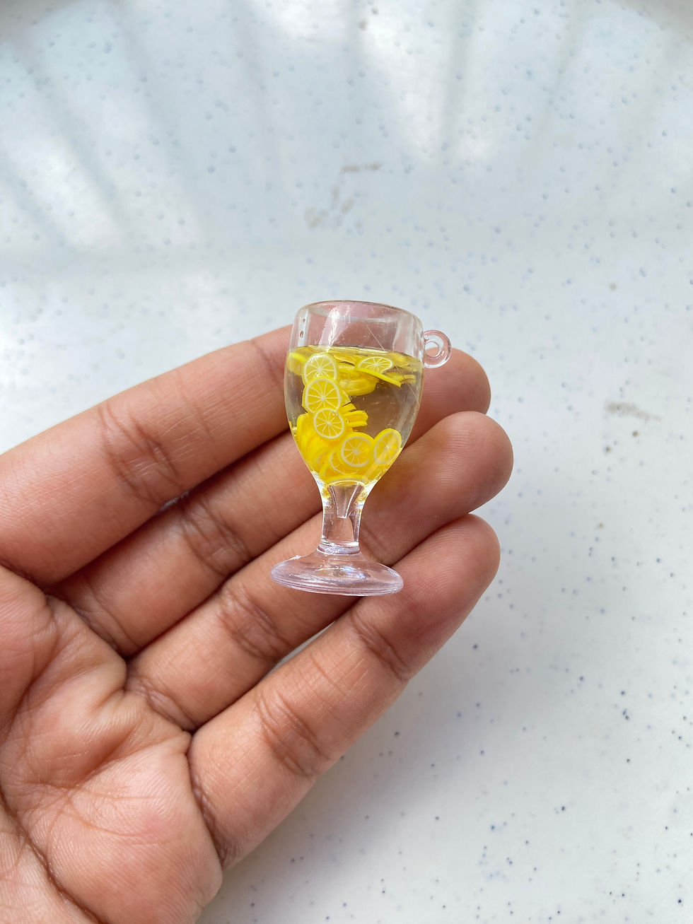 Thumbnail: 37*22.5*19mm, resin fruit juice glass charm
