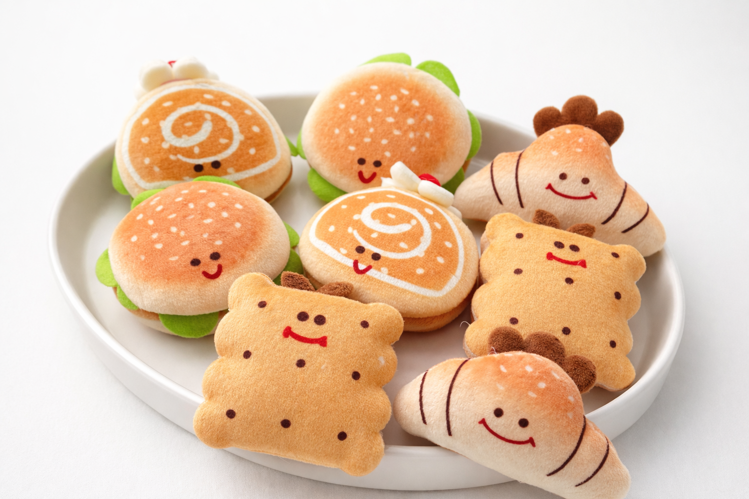 Bakery theme plushies with ball chain readymade keychain (1pc)