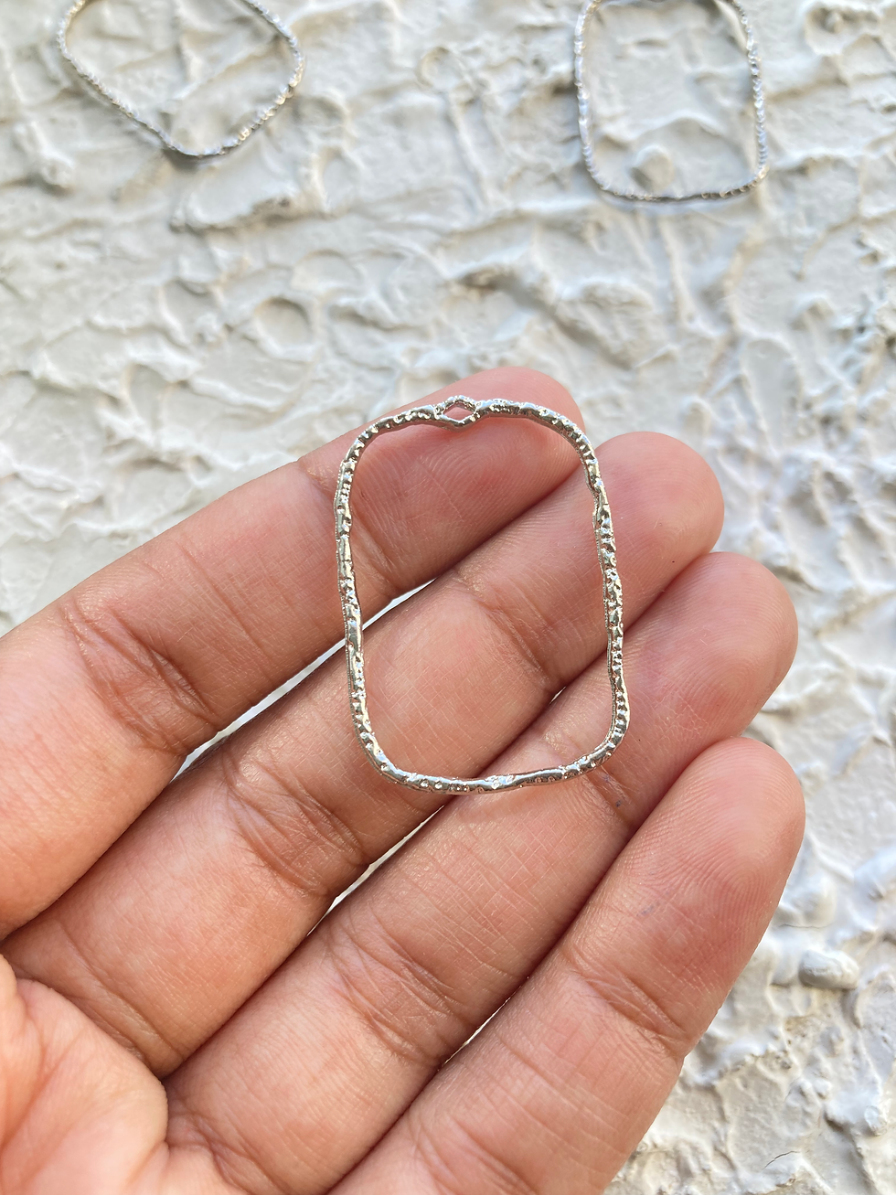 Thumbnail: Golden/silver rectangle alloy charm