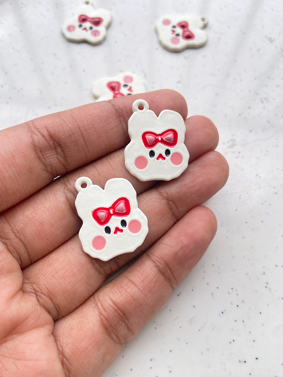 Thumbnail: Alloy enamel mix-bunny charm