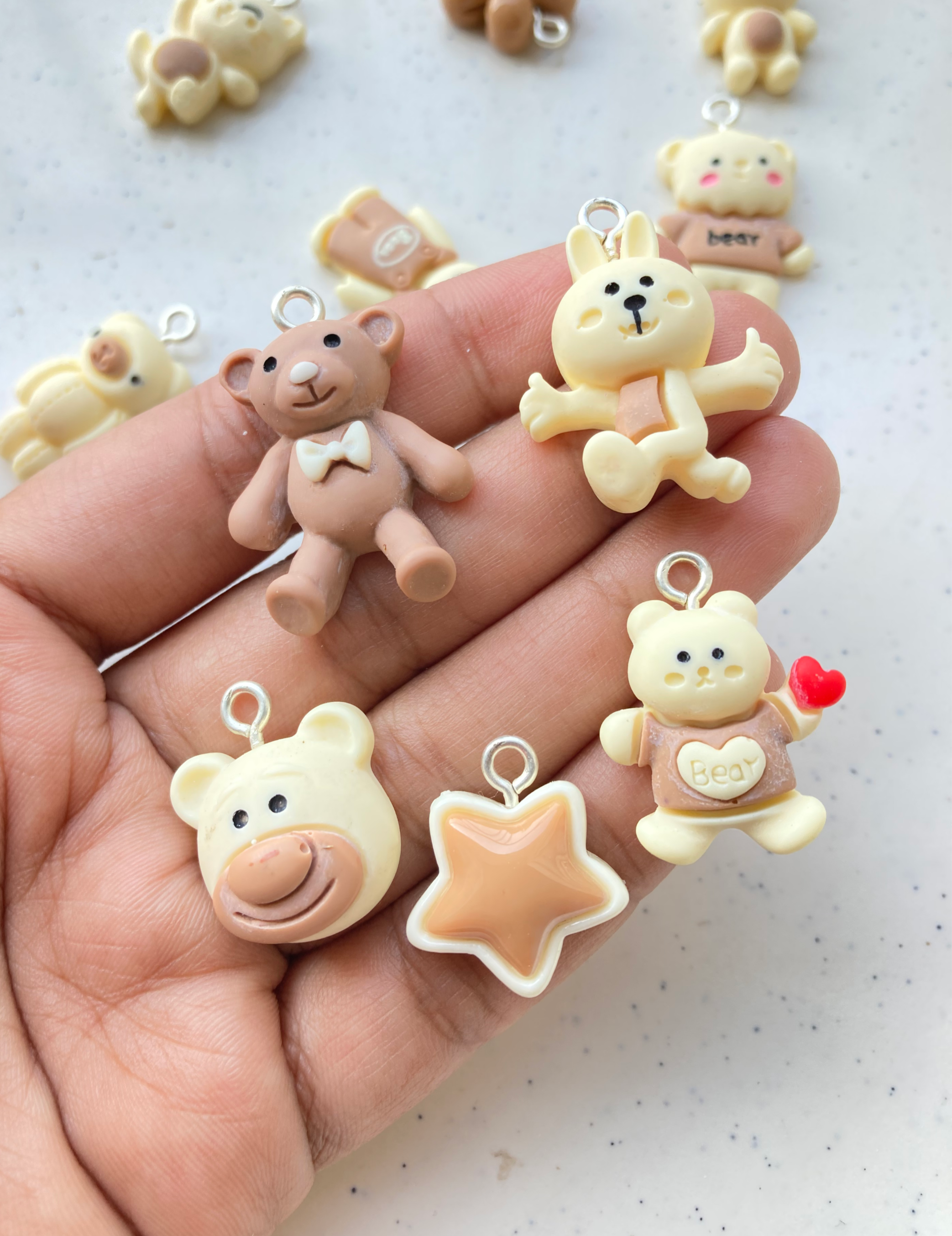 Brown theme resin charm